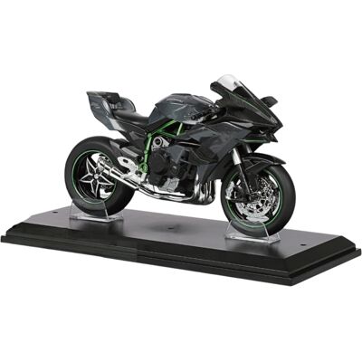 Huayi Motocykl Kawasaki Ninja H2r Szary 1/12 Światła + Dźwięk Huayi Motocykl Kawasaki Ninja H2r Szary 1/12 Światła + Dźwięk