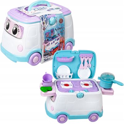 Norimpex Jeździk Auto Van Mini Kuchnia Garnki Akcesoria Zabawka 3 W 1 Norimpex Jeździk Auto Van Mini Kuchnia Garnki Akcesoria Zabawka 3 W 1