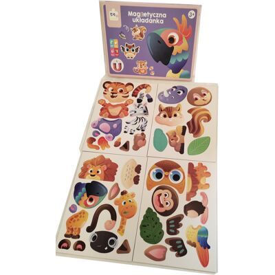 Norimpex Magnetyczna Tablica Mozaika Dzikie Zwierzęta Układanka Montessori Norimpex Magnetyczna Tablica Mozaika Dzikie Zwierzęta Układanka Montessori
