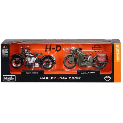 Maisto Modele 1:18 H-D Duos - 40s 42 Flat Head / 48 Panhead Maisto Modele 1:18 H-D Duos - 40s 42 Flat Head / 48 Panhead