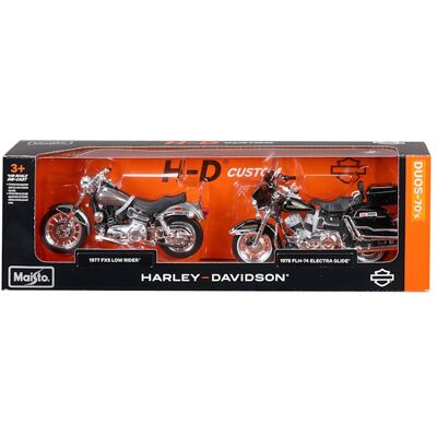 Maisto Modele 1:18 H-D Duos - 70s 77 Fxs Low Rider / 78 Electra Glide Maisto Modele 1:18 H-D Duos - 70s 77 Fxs Low Rider / 78 Electra Glide