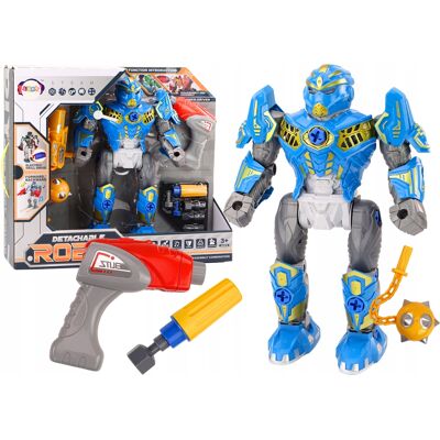 Lean Toys Robot Do Skręcania Broń Wiertarka Śrubokręt Światła Dźwięk Niebieski Lean Toys Robot Do Skręcania Broń Wiertarka Śrubokręt Światła Dźwięk Niebieski