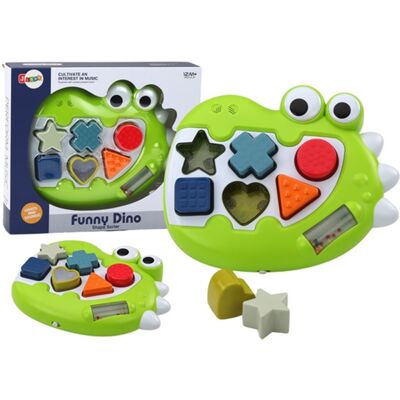 Lean Toys Sorter Dinozaur Sensoryczny Grający Melodie Układanka Dla Najmłodszych Lean Toys Sorter Dinozaur Sensoryczny Grający Melodie Układanka Dla Najmłodszych