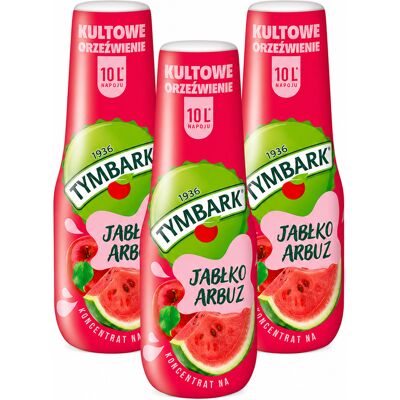 Syrop Koncentrat Do Saturatora Wody Napój Tymbark Jabłko Arbuz 500ml 3szt Syrop Koncentrat Do Saturatora Wody Napój Tymbark Jabłko Arbuz 500ml 3szt
