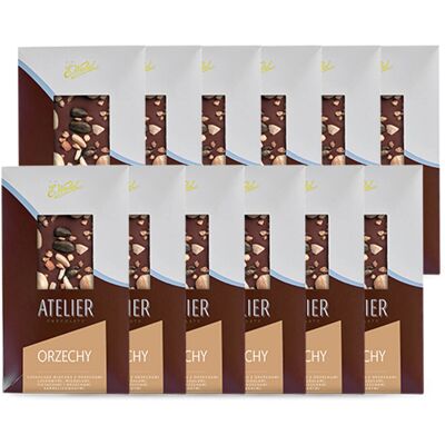 12 x Czekolada Atelier Mleczna z orzechami 85 g E.Wedel 12 x Czekolada Atelier Mleczna z orzechami 85 g E.Wedel