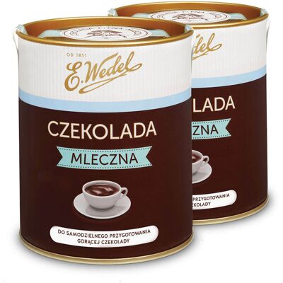 2 x Czekolada pitna mleczna do samodzielnego przygotowania 200 g E.Wedel 2 x Czekolada pitna mleczna do samodzielnego przygotowania 200 g E.Wedel