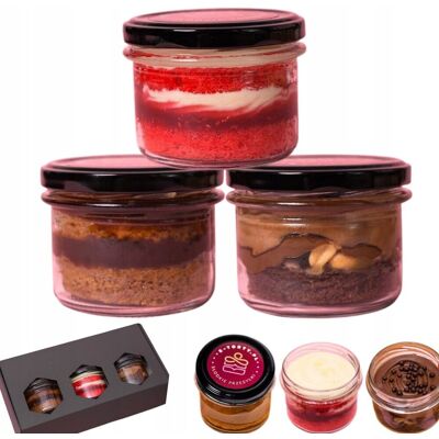 Inny producent 3 ŚWIEŻE DESERY w słoiczkach ciasta PIERNIK RED VELVET SNICKERS na wynos Inny producent 3 ŚWIEŻE DESERY w słoiczkach ciasta PIERNIK RED VELVET SNICKERS na wynos