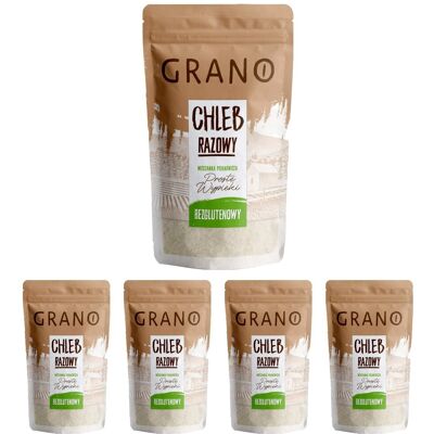 5 x Chleb razowy bezglutenowy - mieszanka do pieczenia 500 g Grano 5 x Chleb razowy bezglutenowy - mieszanka do pieczenia 500 g Grano