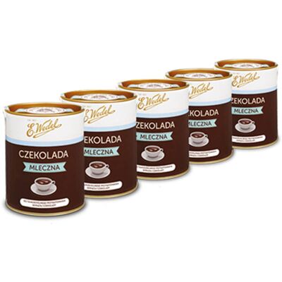5 x Czekolada pitna mleczna do samodzielnego przygotowania 200 g E.Wedel 5 x Czekolada pitna mleczna do samodzielnego przygotowania 200 g E.Wedel