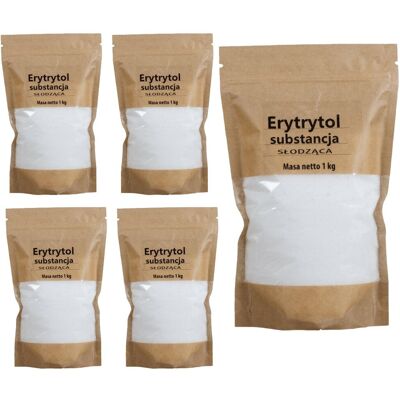 Orzeszek 5 x Erytrytol 1kg naturalny słodzik 0 kalorii Orzeszek 5 x Erytrytol 1kg naturalny słodzik 0 kalorii