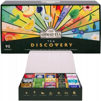 Ahmad Tea Discovery Set 90 Bags 15 Flavors Black Green Fruit Ahmad Tea Discovery Set 90 Bags 15 Flavors Black Green Fruit