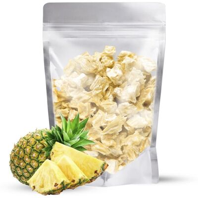 Jedwabny Szlak Ananas liofilizowany DUŻE kawałki świeże owoce 200g KLASA AAA Jedwabny Szlak Ananas liofilizowany DUŻE kawałki świeże owoce 200g KLASA AAA