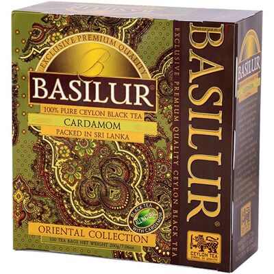Basilur CARDAMOM czarna herbata cejlońska KARDAMON saszetki - 100 x 2 g Basilur CARDAMOM czarna herbata cejlońska KARDAMON saszetki - 100 x 2 g