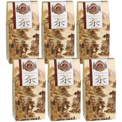 BASILUR Chinese Black Tea - Pu Erh Tea Chińska czerwona herbata o wędzonym smaku i aromacie 100 g x6 BASILUR Chinese Black Tea - Pu Erh Tea Chińska czerwona herbata o wędzonym smaku i aromacie 100 g x6
