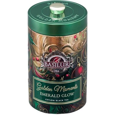 BASILUR TEA EXPORT PVT LTD Basilur GOLDEN MOMENT EMERALD GOLD herbata czarna ŚMIETANKA MIGDAŁY WIŚNIE ŻURAWINA liściasta w puszce - 100 g BASILUR TEA EXPORT PVT LTD Basilur GOLDEN MOMENT EMERALD GOLD herbata czarna ŚMIETANKA MIGDAŁY WIŚNIE ŻURAWINA liściasta w puszce - 100 g