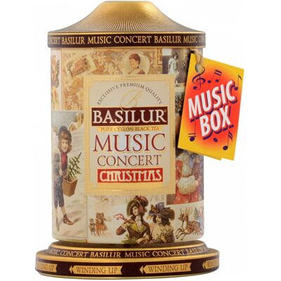 Basilur Music Concert Christmas - Czarna Liściasta Herbata Cejlońska, Puszka Z Pozytywką, Świąteczna Herbata 100 G X1 Basilur Music Concert Christmas - Czarna Liściasta Herbata Cejlońska, Puszka Z Pozytywką, Świąteczna Herbata 100 G X1