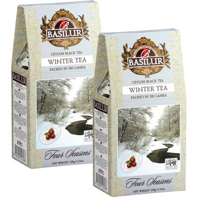 BASILUR Winter Tea Czarna herbata liściasta z dodatkiem owoców żurawiny 100 g x2 BASILUR Winter Tea Czarna herbata liściasta z dodatkiem owoców żurawiny 100 g x2