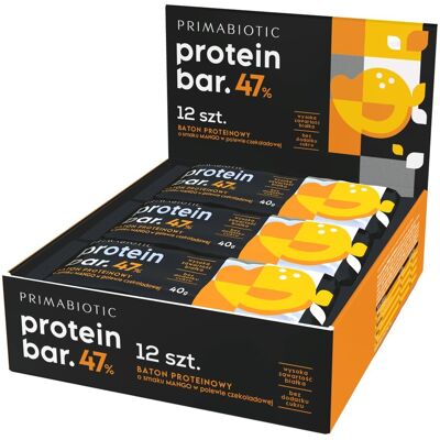 BATONY PROTEIN BAR PRIMABIOTIC MANGO DISPLAY 12 szt. BATONY PROTEIN BAR PRIMABIOTIC MANGO DISPLAY 12 szt.