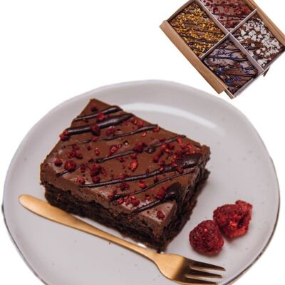 Inny producent BEZGLUTENOWE ciasto BROWNIE intensywnie CZEKOLADOWE naturalne składniki Inny producent BEZGLUTENOWE ciasto BROWNIE intensywnie CZEKOLADOWE naturalne składniki