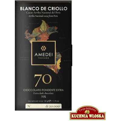 Inny producent Blanco de Criollo - czekolada ciemna 70% 50g / Amedei Inny producent Blanco de Criollo - czekolada ciemna 70% 50g / Amedei