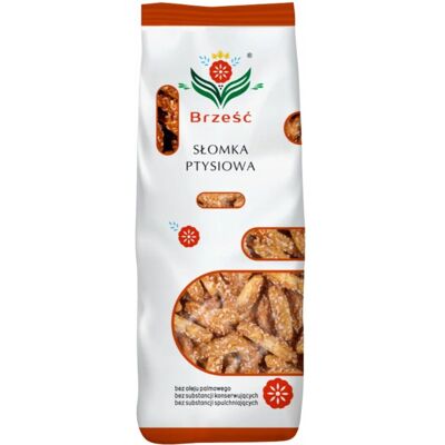 BRZEŚĆ Słomka Ptysiowa z Cukrem Chrupiąca Idealna Przekąska do Kawy 125 G BRZEŚĆ Słomka Ptysiowa z Cukrem Chrupiąca Idealna Przekąska do Kawy 125 G