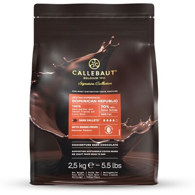 Callebaut czekolada ciem Dominican Repub 70% 2,5kg Callebaut czekolada ciem Dominican Repub 70% 2,5kg