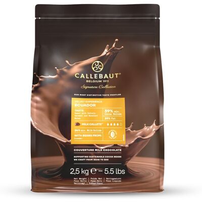 Callebaut czekolada mleczna Ecuador 39% 2,5kg Callebaut czekolada mleczna Ecuador 39% 2,5kg