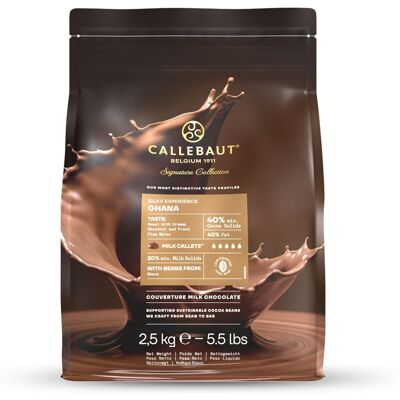 Callebaut czekolada mleczna Ghana 40% 2,5kg Callebaut czekolada mleczna Ghana 40% 2,5kg