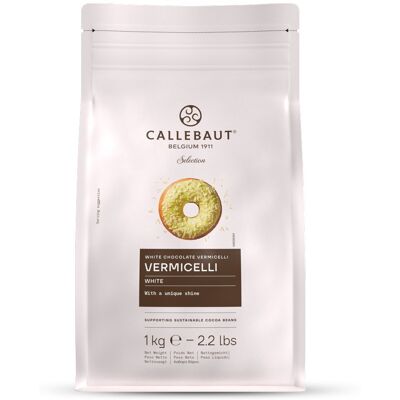 Callebaut Vermicelli White Posypka z Białej Czekolady 1 kg Callebaut Vermicelli White Posypka z Białej Czekolady 1 kg