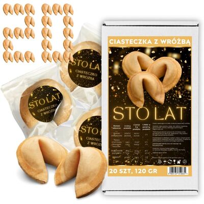 Magia Ciast Chińskie Ciasteczka szczęścia z Wróżbą Magia Przeznaczenie STO LAT 20 szt Magia Ciast Chińskie Ciasteczka szczęścia z Wróżbą Magia Przeznaczenie STO LAT 20 szt