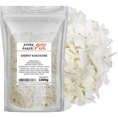 CHIPSY KOKOSOWE 1kg Naturalne bez dodatków chrupiące wysoka jakość Kol-Pol CHIPSY KOKOSOWE 1kg Naturalne bez dodatków chrupiące wysoka jakość Kol-Pol