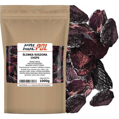 CHIPSY ŚLIWKOWE 1kg Chrupiące suszone naturalna przekąska jakość Kol-Pol CHIPSY ŚLIWKOWE 1kg Chrupiące suszone naturalna przekąska jakość Kol-Pol