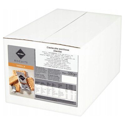 Ciasteczka waniliowe (200szt x 6g) 1,2kg - Rioba pakowane pojedynczo Ciasteczka waniliowe (200szt x 6g) 1,2kg - Rioba pakowane pojedynczo