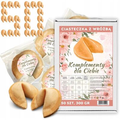Magia Ciast Ciasteczka z Wróżbą dla gości Komplementy dla Ciebie Ciastko Szczęścia 50 Magia Ciast Ciasteczka z Wróżbą dla gości Komplementy dla Ciebie Ciastko Szczęścia 50