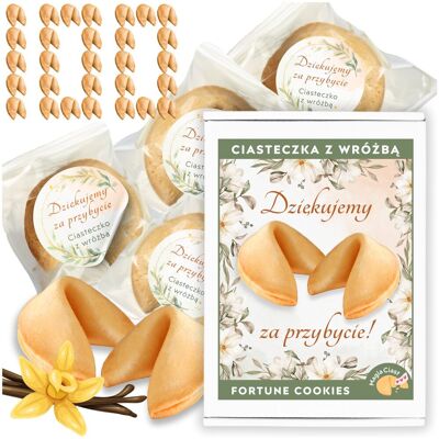 Magia Ciast Ciasteczka z Wróżbą Dziękujemy za Przybycie Chińskie Ciastko dla gości 100 Magia Ciast Ciasteczka z Wróżbą Dziękujemy za Przybycie Chińskie Ciastko dla gości 100