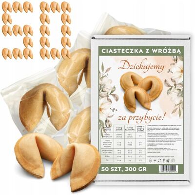Magia Ciast Ciasteczka z Wróżbą Dziękujemy za Przybycie Ciastko Przeznaczenia 50 sztuk Magia Ciast Ciasteczka z Wróżbą Dziękujemy za Przybycie Ciastko Przeznaczenia 50 sztuk