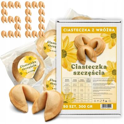 Magia Ciast Ciasteczka z Wróżbą Magiczne dla gości Chińskie Ciasteczka Szczęścia 50 szt Magia Ciast Ciasteczka z Wróżbą Magiczne dla gości Chińskie Ciasteczka Szczęścia 50 szt