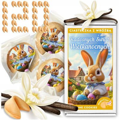 Magia Ciast Ciasteczka z Wróżbą x 120 Prezent Wielkanocny Radosnych Świąt Waniliowe Magia Ciast Ciasteczka z Wróżbą x 120 Prezent Wielkanocny Radosnych Świąt Waniliowe
