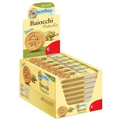 Ciastka Baiocchi al Pistacchio 42 x 28g- Mulino Bianco Ciastka Baiocchi al Pistacchio 42 x 28g- Mulino Bianco