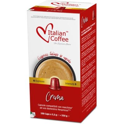 Italian Coffee Crema Kapsułki Do Nespresso - 100 Kapsułek Italian Coffee Crema Kapsułki Do Nespresso - 100 Kapsułek