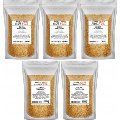 CUKIER TRZCINOWY 5kg Naturalny nierafinowany brązowy wysoka jakość Kol-Pol CUKIER TRZCINOWY 5kg Naturalny nierafinowany brązowy wysoka jakość Kol-Pol