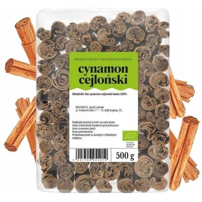 Cynamon cejloński laski Ekologiczny Bio 500 g Batom Cynamon cejloński laski Ekologiczny Bio 500 g Batom