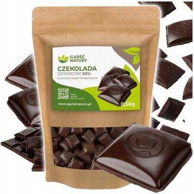 Inny producent CZEKOLADA DESEROWA 500g KOSTKI TEMPEROWANE KUWERTURA 55% 0,5 kg Inny producent CZEKOLADA DESEROWA 500g KOSTKI TEMPEROWANE KUWERTURA 55% 0,5 kg