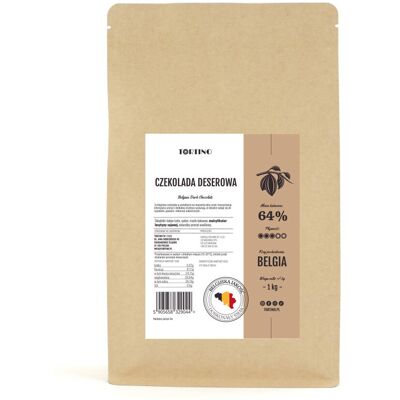Czekolada deserowa belgijska 64% 1kg Tortino Czekolada deserowa belgijska 64% 1kg Tortino