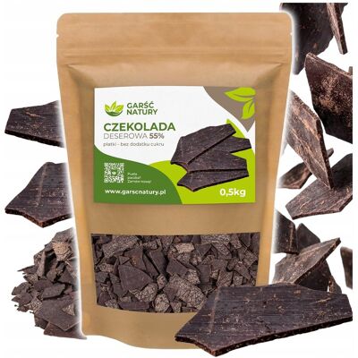 Inny producent CZEKOLADA DESEROWA BEZ CUKRU Z MALTITOLEM 55% INTENSYWNA 500g PŁATKI 0,5 kg Inny producent CZEKOLADA DESEROWA BEZ CUKRU Z MALTITOLEM 55% INTENSYWNA 500g PŁATKI 0,5 kg