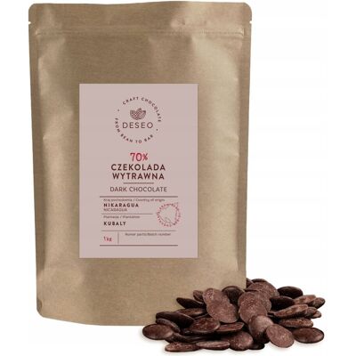 inna (Inny) Czekolada Gorzka 70% Kakao z Nikaragui 1 kg – Czekolada do Wypieków, Deserów, Musów, Kremów, Polew i Rozpuszczania, Intensywnie Kakaowy Smak – DESEO inna (Inny) Czekolada Gorzka 70% Kakao z Nikaragui 1 kg – Czekolada do Wypieków, Deserów, Musów, Kremów, Polew i Rozpuszczania, Intensywnie Kakaowy Smak – DESEO