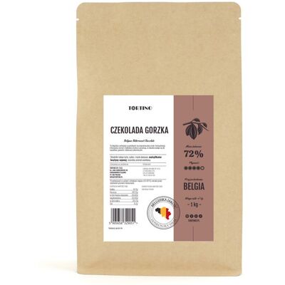 Czekolada gorzka belgijska 72% 1kg Tortino Czekolada gorzka belgijska 72% 1kg Tortino