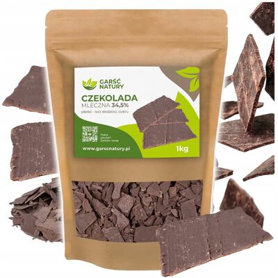 Inny producent CZEKOLADA MLECZNA BEZ CUKRU Z MALTITOLEM 34,5% INTENSYWNA 1000g PŁATKI 1 kg Inny producent CZEKOLADA MLECZNA BEZ CUKRU Z MALTITOLEM 34,5% INTENSYWNA 1000g PŁATKI 1 kg