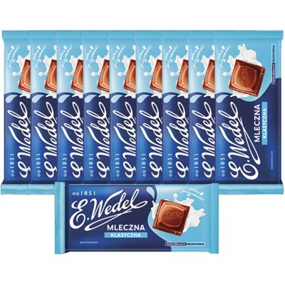 Czekolada Mleczna Klasyczna E.Wedel (10 szt. x 90 g) E.Wedel Czekolada Mleczna Klasyczna E.Wedel (10 szt. x 90 g) E.Wedel