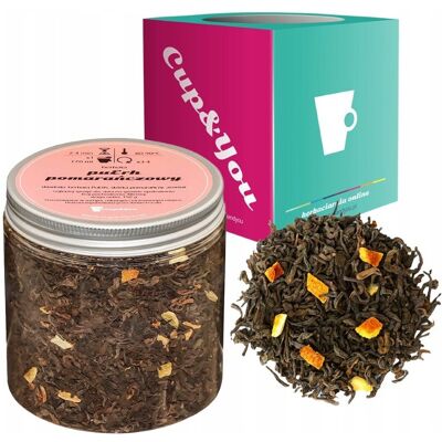 Czerwona Herbata Pu-Erh Pomarańczowy Skórka Pomarańczy 150g - Sypana Liściasta Herbata Premium Na Prezent Upominek Podarunek Cup&you Czerwona Herbata Pu-Erh Pomarańczowy Skórka Pomarańczy 150g - Sypana Liściasta Herbata Premium Na Prezent Upominek Podarunek Cup&you
